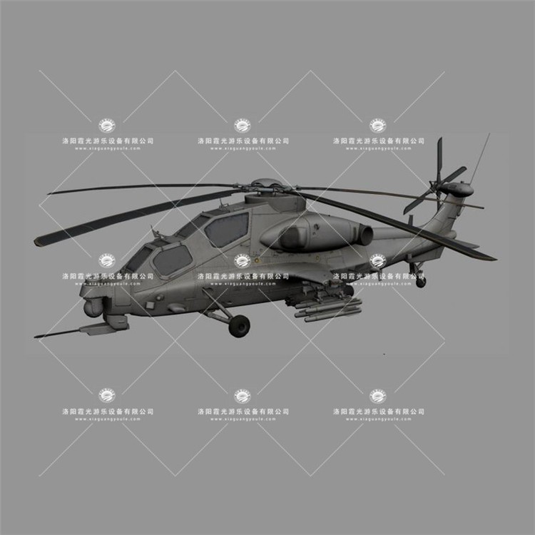 白马井镇武装直升机3D模型